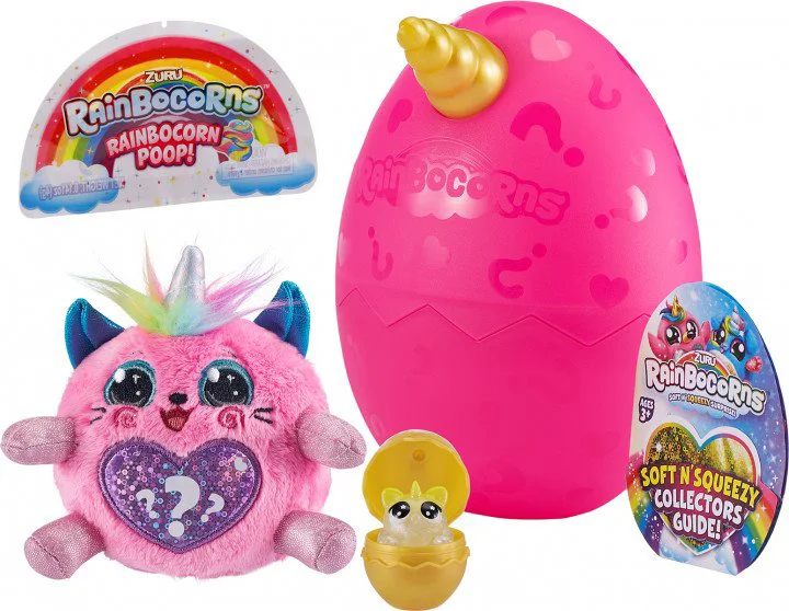 Jucarie de plus Zuru surpriza Rainbocorn E Sparkle Heart Surprise