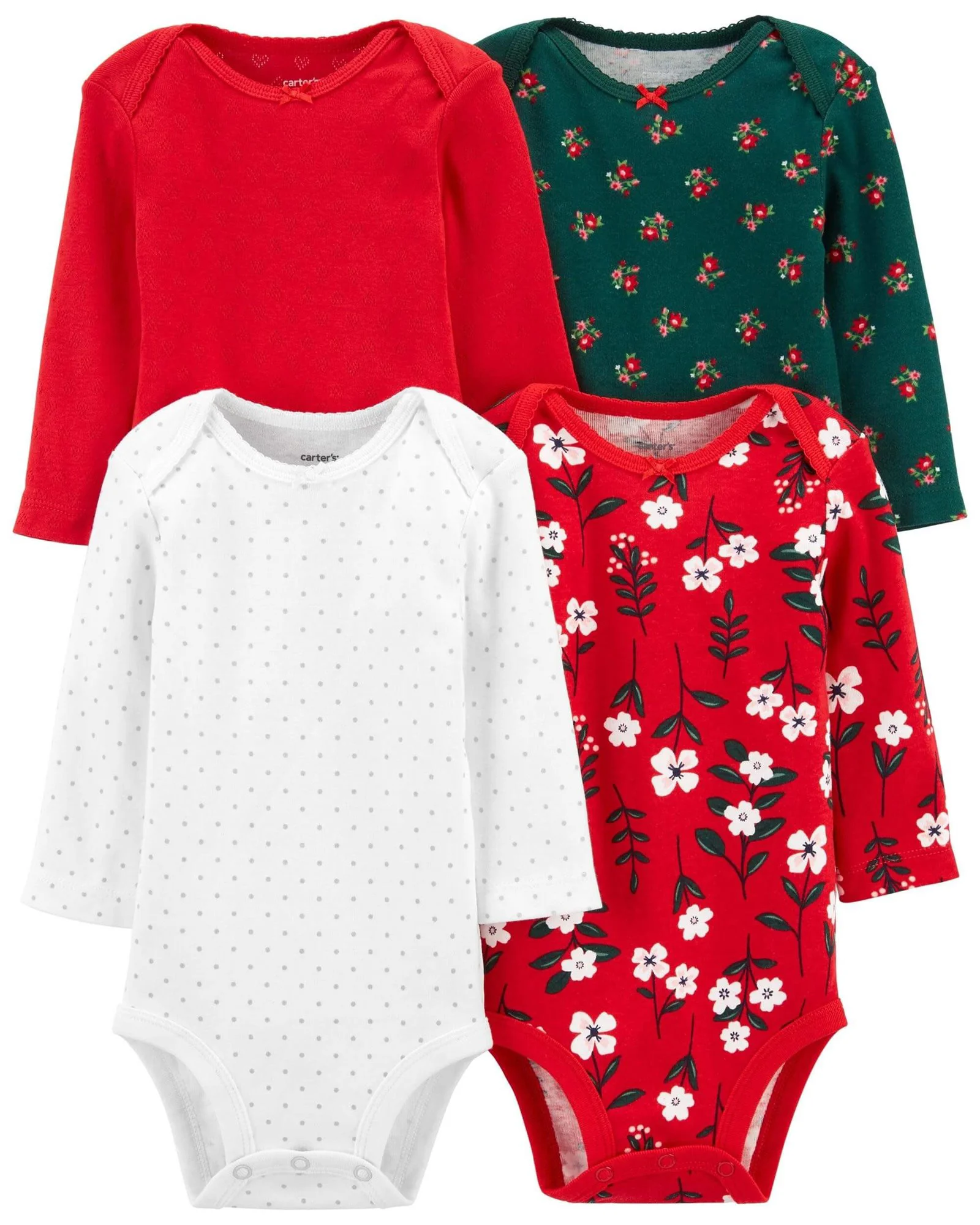 Carter's Set 4 piese Body bebe Floricele foto