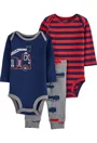Carter's Set 3 piese Pompieri - 2 body-uri si pantaloni foto