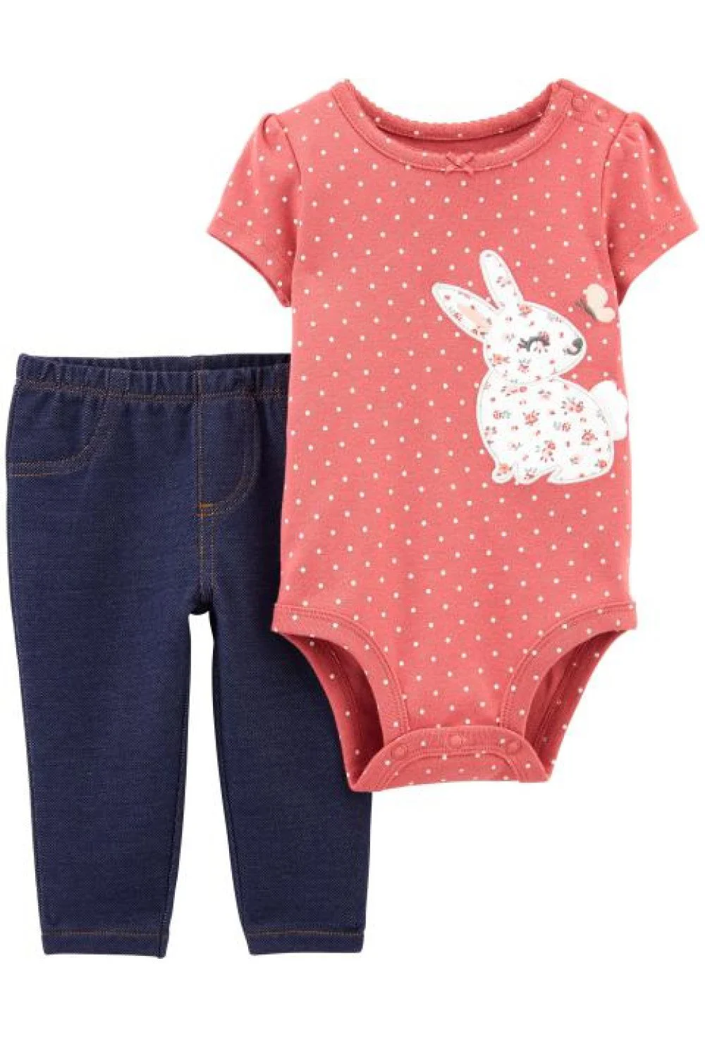 Carter's Set 2 piese Pantaloni si body Iepuras foto