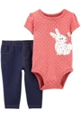 Carter's Set 2 piese Pantaloni si body Iepuras foto