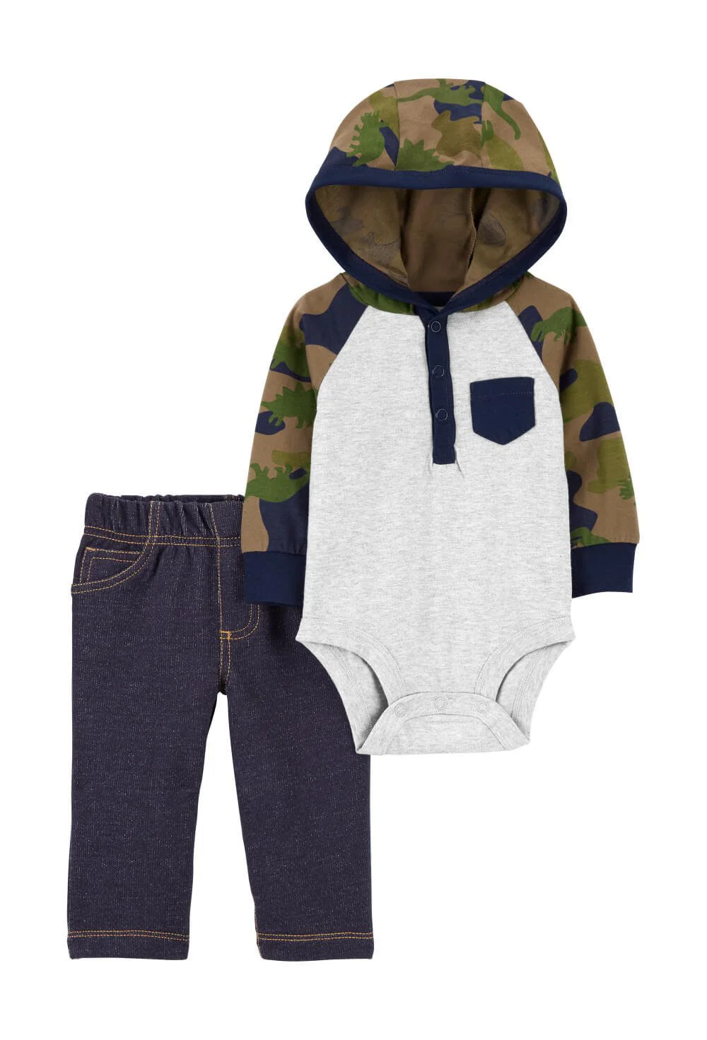 Carter's Set 2 piese Pantaloni si body cu gluga foto