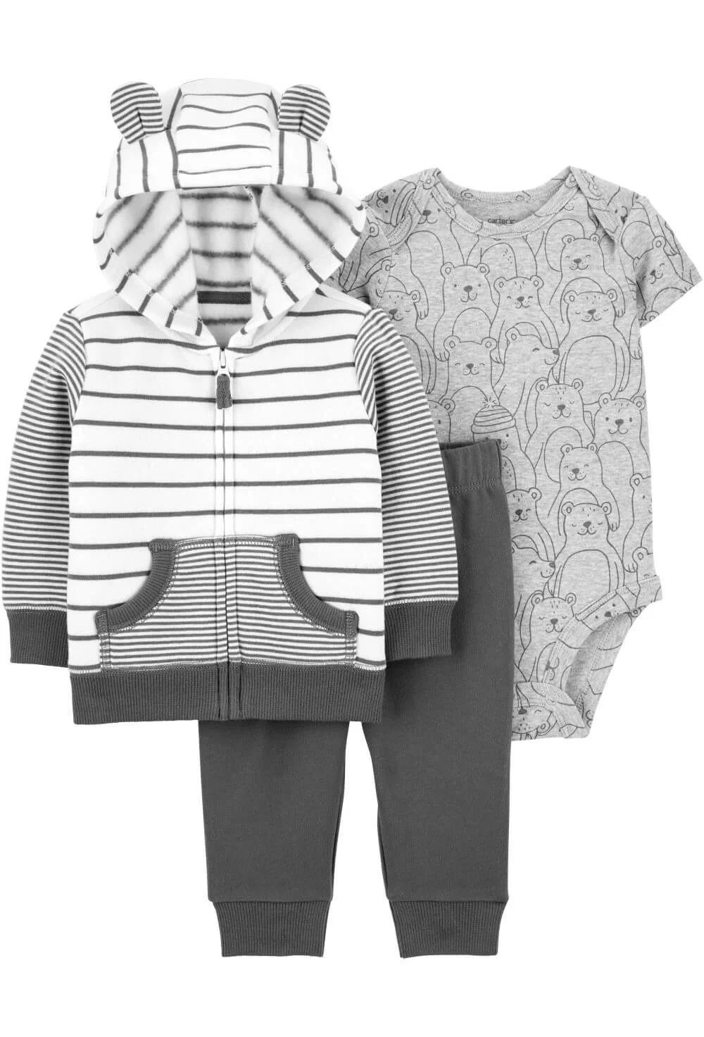 Carter's Set 3 piese bebe hanorac, pantaloni si body Ursulet foto