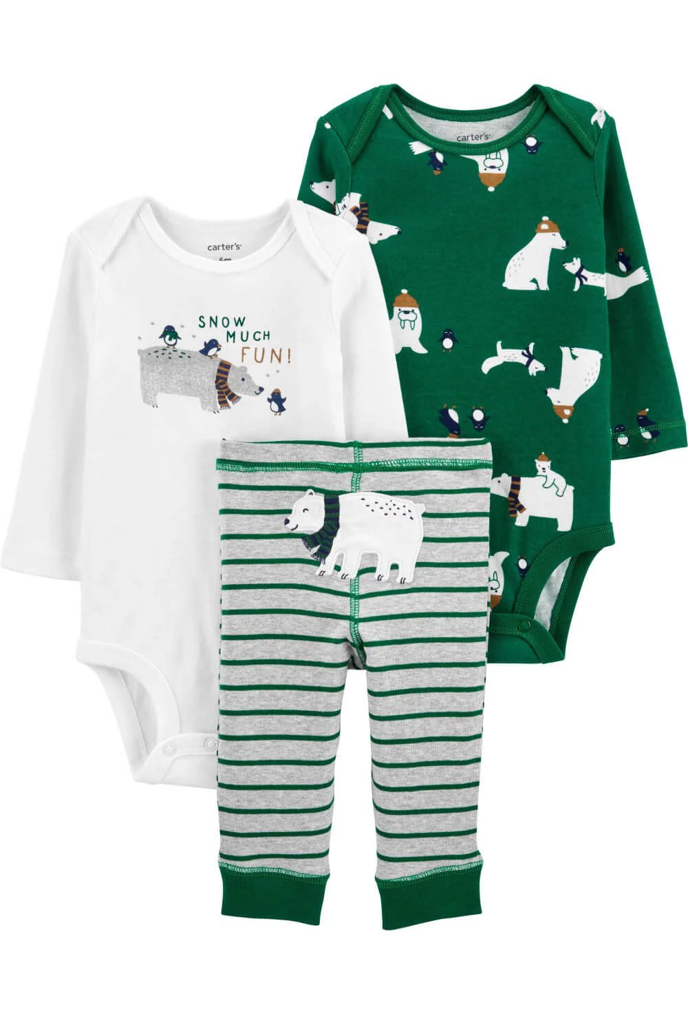 Carter's Set 3 piese Urs Polar - 2 body-uri si pantaloni foto