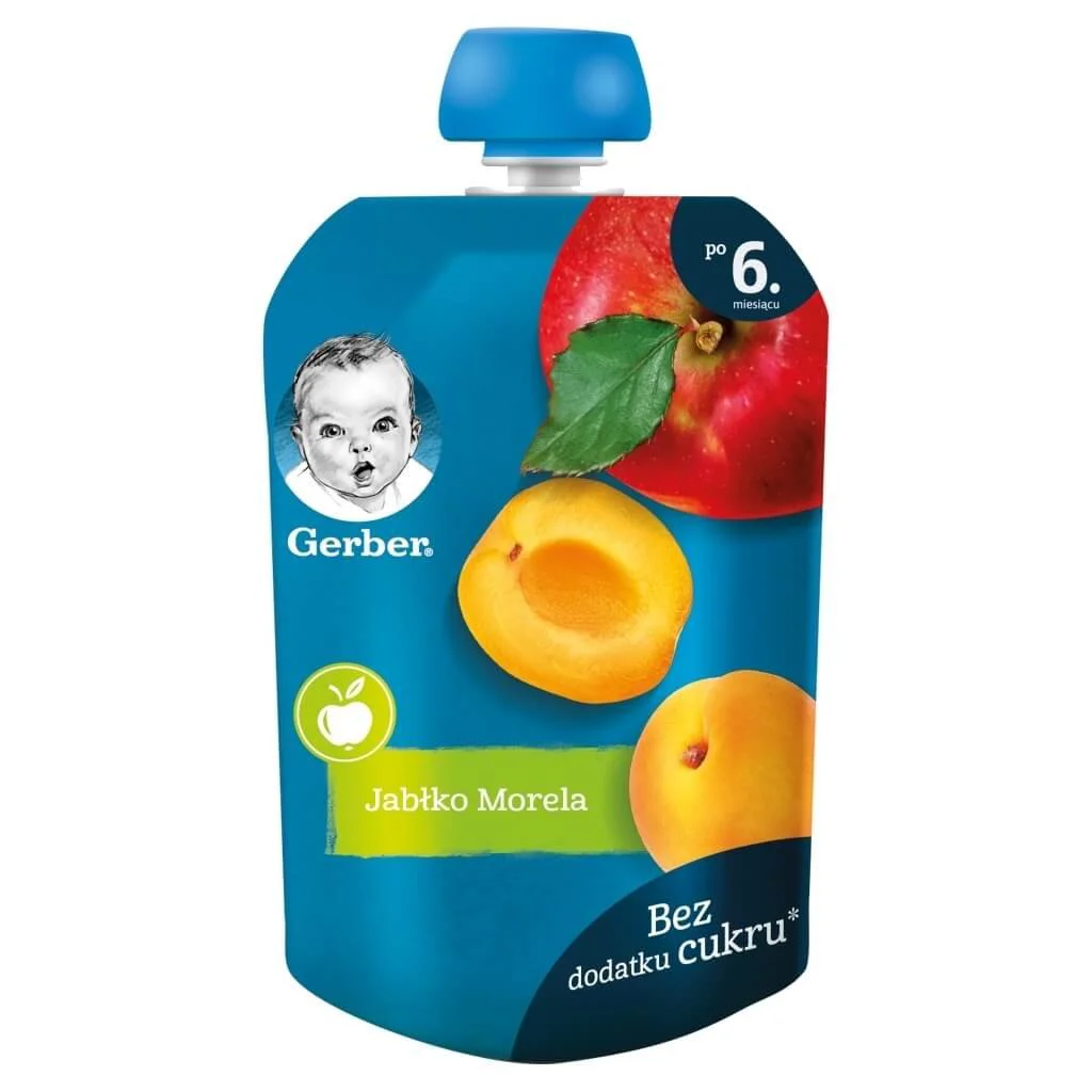 Piure Gerber de mere si caise (6+ luni), 90 g foto