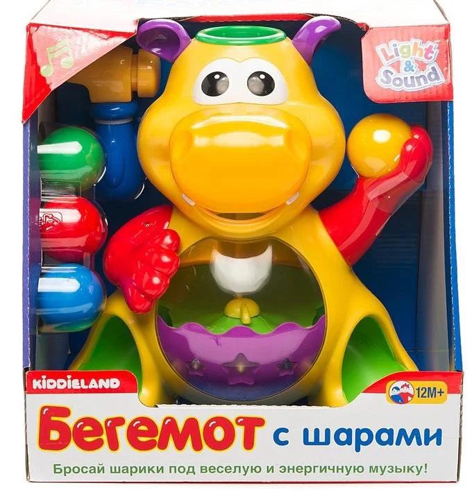 Игрушка Kiddieland Бегемот с шарами