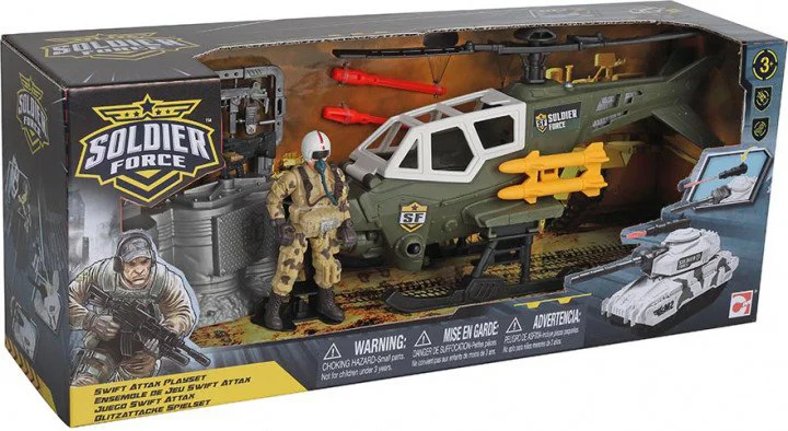 Set de joaca Chap Mei cu soldati Helicopter Swift Attax foto