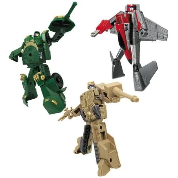 Set Trio Robot Transformer X-Bot Tanc verde, avion, tanc bej, 15 cm foto