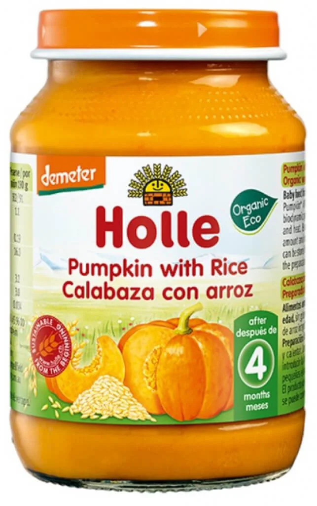 Piure Holle de dovleac si orez (4+ luni), 190 g