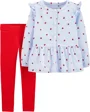 Carter's Set 2 piese Top si pantaloni Buburuza foto
