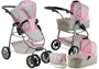 Carucior LEANTOYS pentru papusi 2 in 1 cu gentuta Alice culoare sur foto