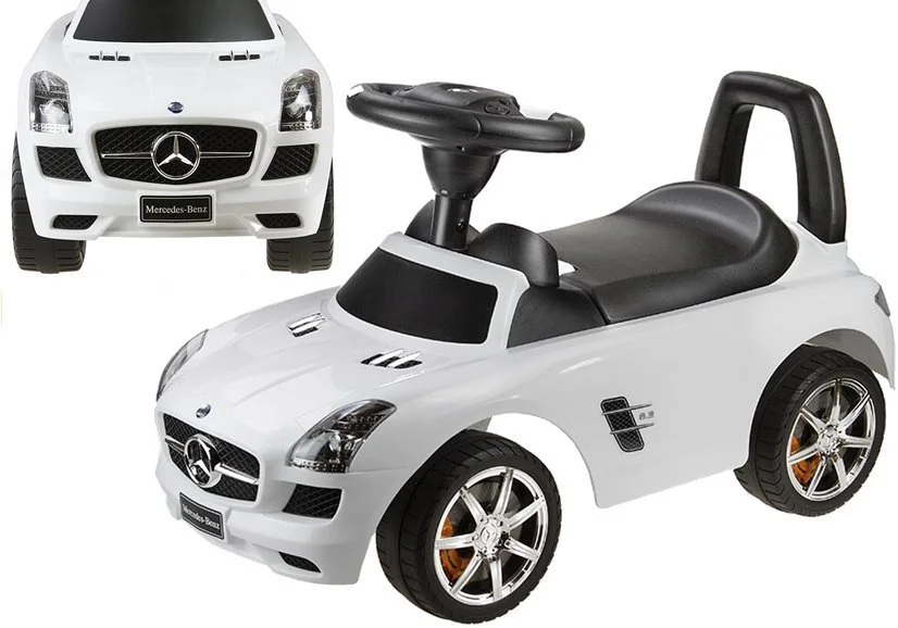 Masina tolocar LEANTOYS Mercedes-Benz culoare alba foto