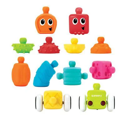 Set constructor Sensory B Kids 12 cuburi foto