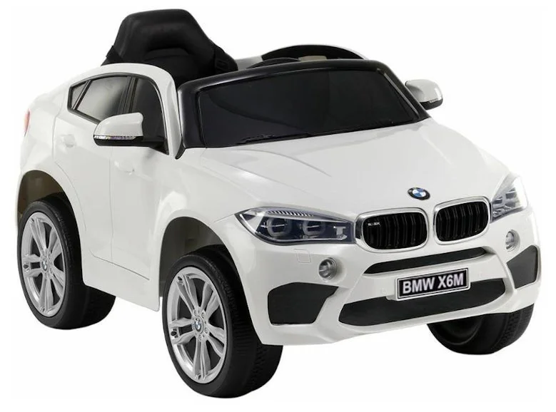 image for Masina electrica LEANTOYS BMW X6M culoare alba, cu 2 motoare foto