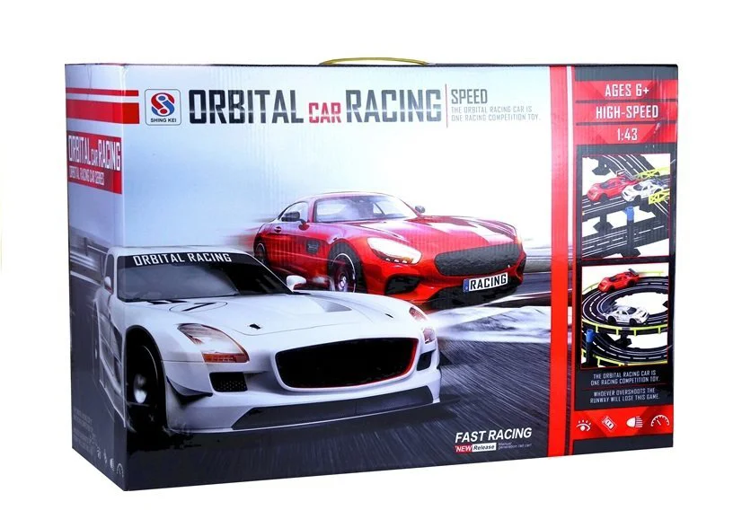 Set LEANTOYS Traseu de curse electric cu RC 2 masini 1:43 foto