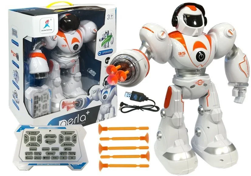 Robot LEANTOYS cu RC cu functie de a impusca cu gloante foto
