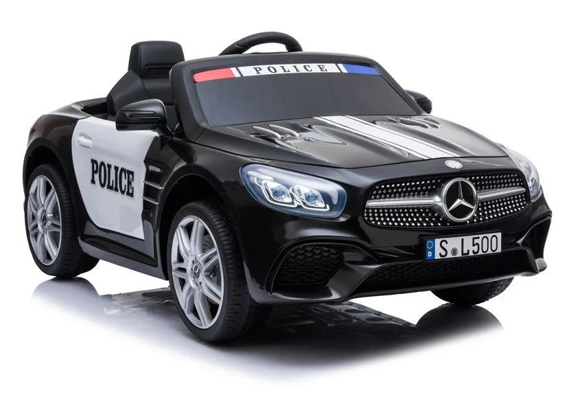 image for Электромобиль LEANTOYS Mercedes SL500 Police черный 2 мотора foto