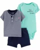 Carter's Set 3 piese Snuggle - body, tricou si pantaloni scurti foto