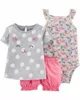 Carter's Set 3 piese Pisica - body, tricou si pantaloni scurti foto