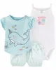 Carter's Set 3 piese Marin - body, tricou si pantaloni scurti foto