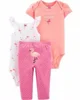 Carter's Set 3 piese Flamingo - 2 body si pantaloni foto