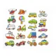 Magneti colorati din lemn Viga Toys Vehicule, 20 buc. foto