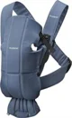 Marsupiu anatomic BabyBjorn Mini Vintage Indigo cu pozitii multiple de purtare, bumbac