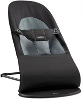 Кресло-шезлонг BabyBjorn Balance Soft Black/Dark Gray, хлопок