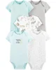Carter's Set 5 piese - body Litere/animalute/slogan foto