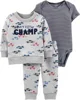 Carter's Set 3 piese Masinute - body, bluza si pantaloni foto
