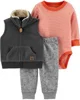 Carter's Set 3 piese - vesta, body si pantaloni foto