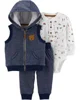 Carter's Set 3 piese Camping - vesta, body si pantaloni foto