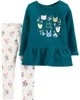 Carter's Set 2 piese Flori - pantaloni si bluza foto