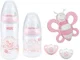Подарочный набор из 5 предметов NUK Baby Rose (2 бутылочки, 2 пустышки и игрушка) foto