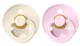 Set 2 suzete rotunde BIBS Ivory/Baby Pink din latex (0-6 luni) foto
