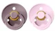 Set 2 suzete rotunde BIBS Heather/Baby Pink din latex (0-6 luni) foto