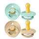 Set 2 suzete rotunde BIBS Mint/Beige din latex (6-18 luni) foto