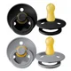 Set 2 suzete rotunde BIBS Black/Cloud din latex (6-18 luni) foto
