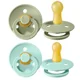 Set 2 suzete rotunde BIBS Sage/Mint din latex (6-18 luni) foto