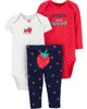 Carter's Set 3 piese Capsuni - 2 body si pantaloni foto