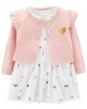 Carter's Set 2 piese Inimioare - cardigan si body tip rochie foto