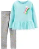 Carter's Set 2 piese Curcubeu - bluza si pantaloni foto