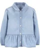 OshKosh Top denim cu volanas la baza