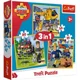 Puzzle Trefl 3 in 1 Pompierul Sam in actiune (20, 36, 50 piese)