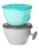 Set 2 boluri ergonomice Skip Hop Soft Gri + Turcoaz foto