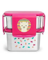 Kit pentru pranz din otel inoxidabil Skip Hop Zoo Lama foto