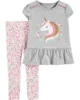 Carter's Set 2 piese Unicorn Tricou si colanti foto