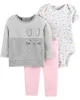 Carter's Set 3 piese Iepuras - body, bluza si pantaloni foto