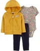 Carter's Set 3 piese Flori - hanorac, body si pantaloni foto