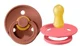 Set 2 suzete rotunde BIBS Woodchuck/Coral din latex (6-18 luni) foto
